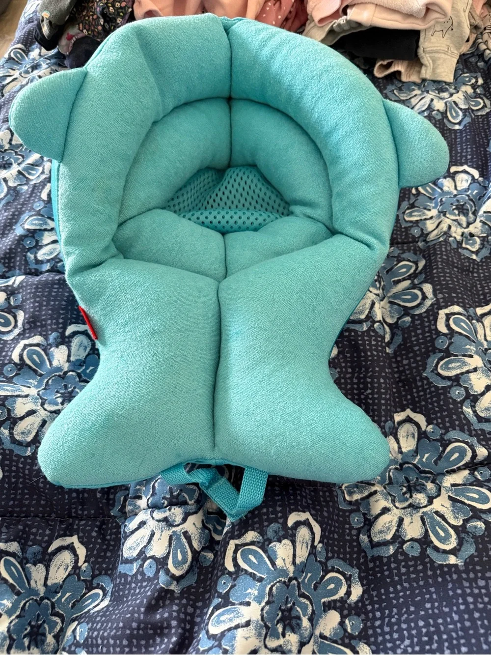 Kids Teal Head Support Pillow Bath Time